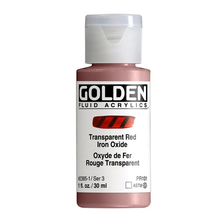 GOLDEN folyékony akrilfesték 30 ml – 2385 átlátszó vas-oxid vörös