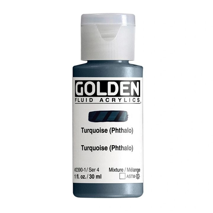 GOLDEN folyékony akrilfesték 30 ml – 2390 türkiz (ftalo)