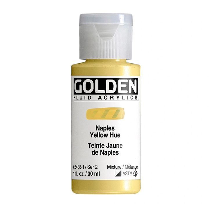 GOLDEN folyékony akrilfesték 30 ml – 2438 neapolis sárga árnyalat