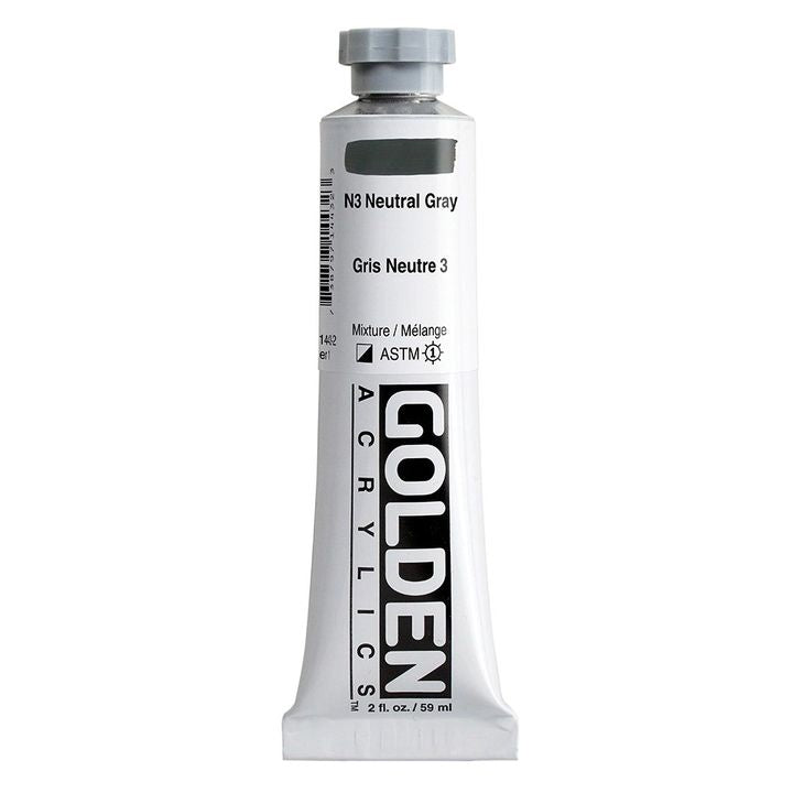 GOLDEN Heavy Body akrilfesték 148 ml – 1443 semleges szürke N3
