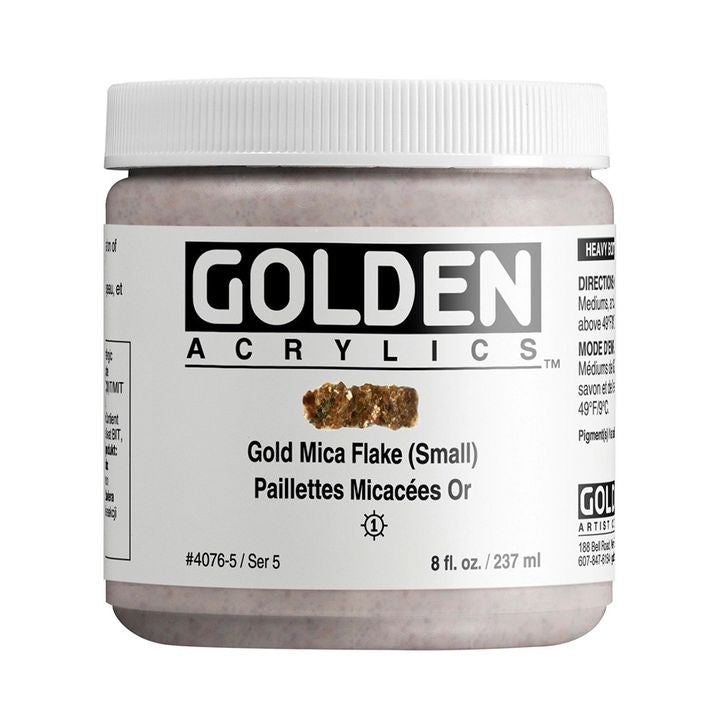 GOLDEN Heavy Body Mica Flake akril festék – 4076 arany szemcsés