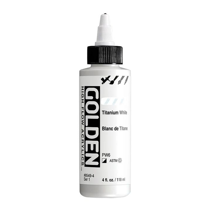GOLDEN High Flow akril festék 118 ml – 8549 Titánium fehér