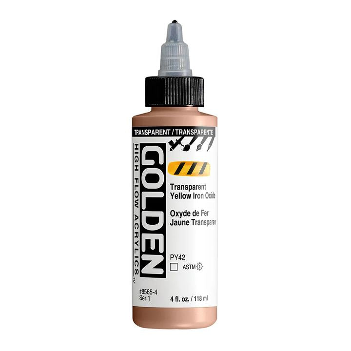 GOLDEN High Flow akril festék 118 ml – 8565 Átlátszó sárga oxid vas