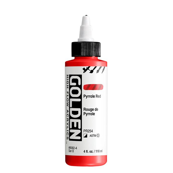 GOLDEN High Flow akril festék 118 ml – 8582 Pirrol piros