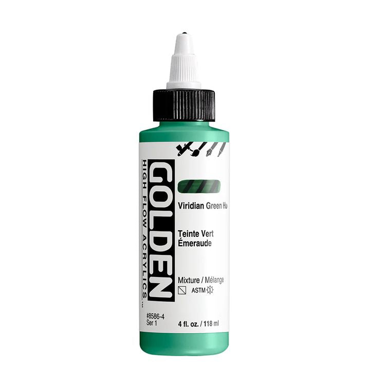 GOLDEN High Flow akril festék 118 ml – 8586 Viridian zöld árnyalat