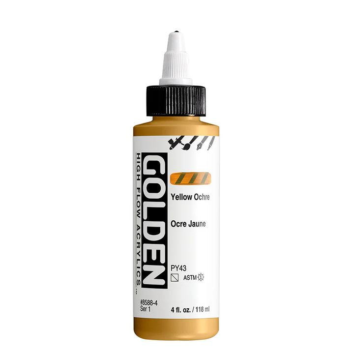 GOLDEN High Flow akril festék 118 ml – 8588 Sárga okker