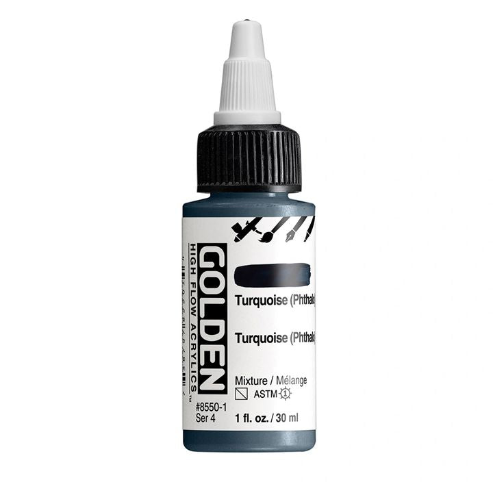 GOLDEN High Flow akril festék 30 ml – 8550 Türkiz ftalocianin