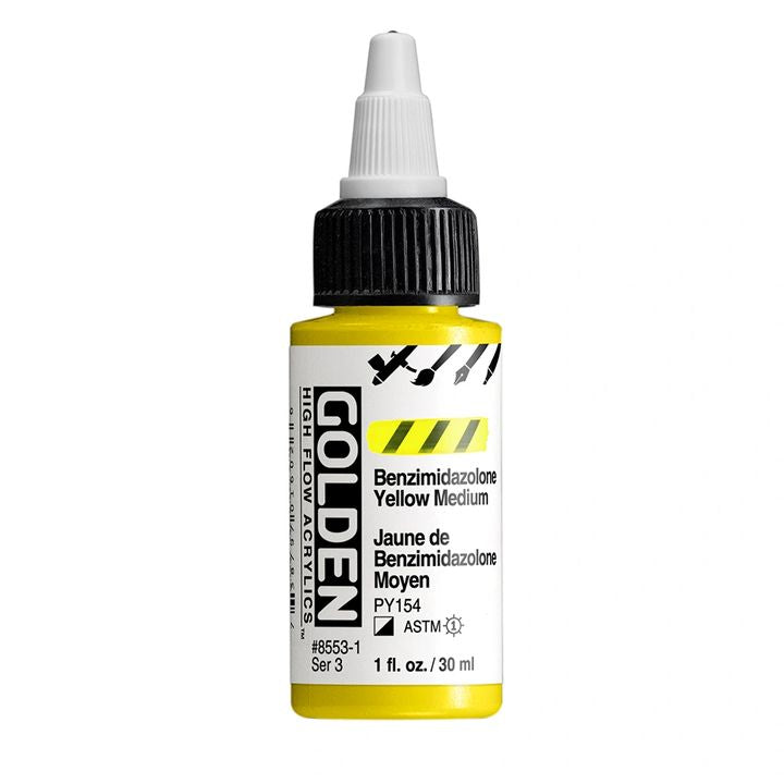 GOLDEN High Flow akril festék 30 ml – 8553 Benzimidazolon sárga közepes