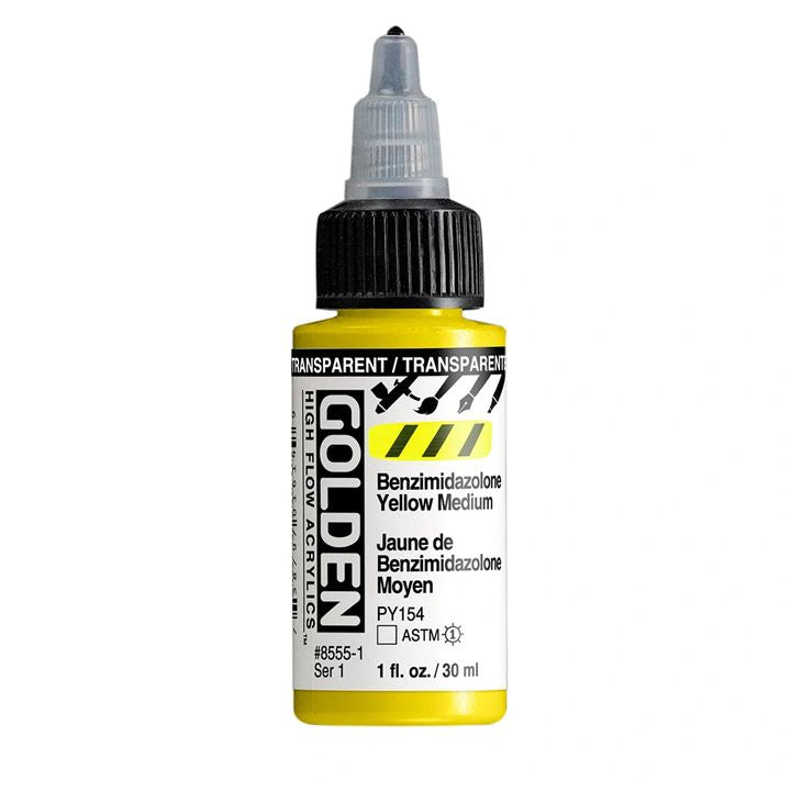 GOLDEN High Flow akril festék 30 ml – 8555 Átlátszó benzimidazolon sárga közepes