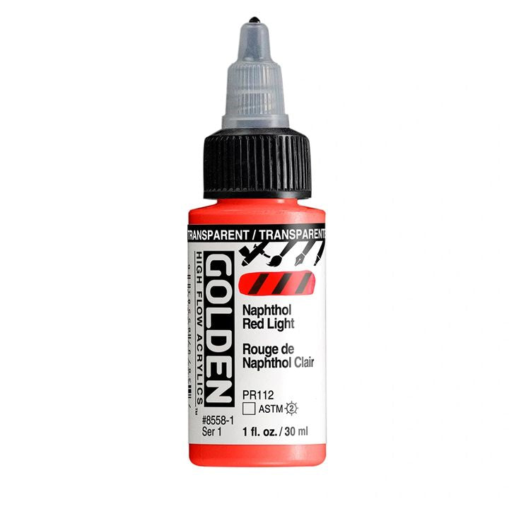 GOLDEN High Flow akril festék 30 ml – 8558 Átlátszó naftol vörös fény
