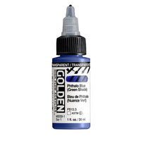 GOLDEN High Flow akril festék 30 ml – 8559 Átlátszó Ftalok. Kék (zöld árnyalat)