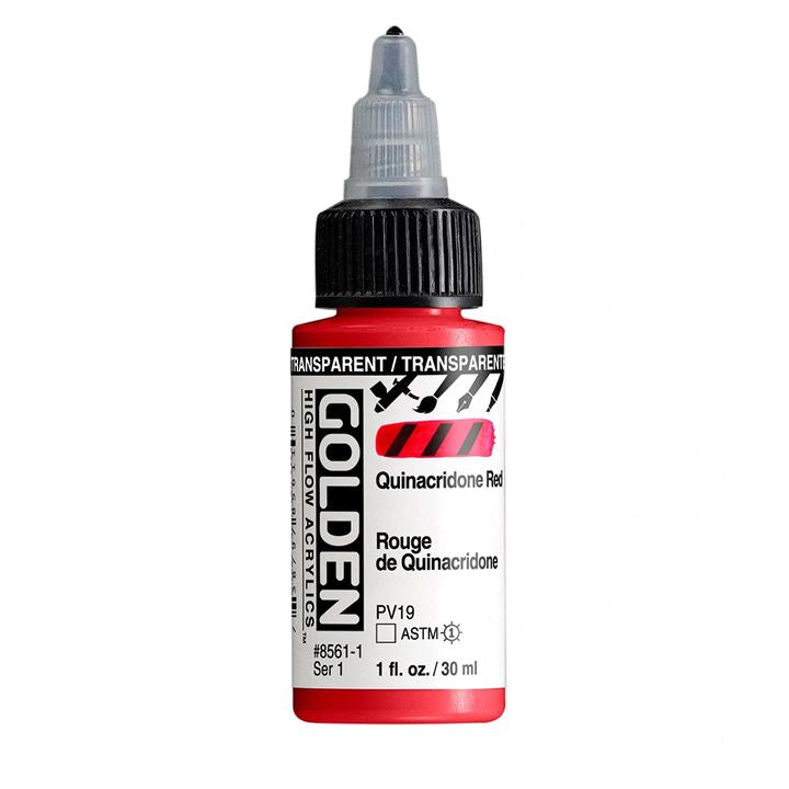 GOLDEN High Flow akril festék 30 ml – 8561 átlátszó quinacridon piros