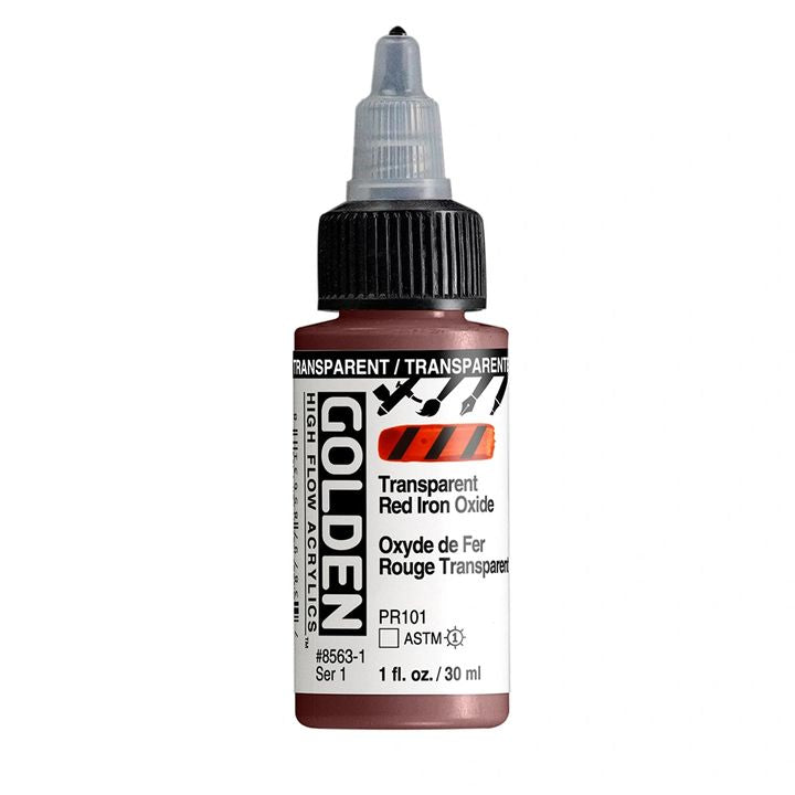 GOLDEN High Flow akril festék 30 ml – 8563 átlátszó vörös vasoxid