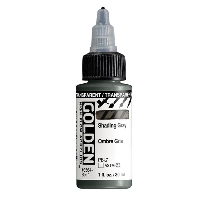 GOLDEN High Flow akril festék 30 ml – 8564 átlátszó árnyékolás szürke