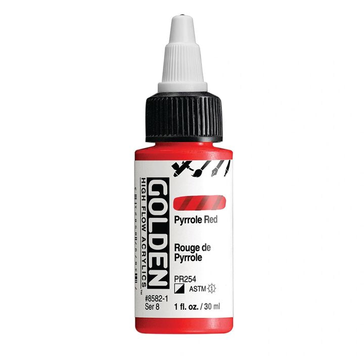 GOLDEN High Flow akril festék 30 ml – 8582 Pirrol piros