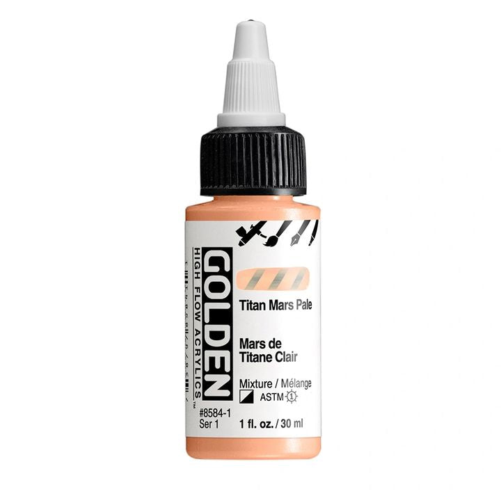 GOLDEN High Flow akril festék 30 ml – 8584 Titánium Mars Light