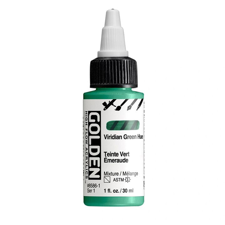 GOLDEN High Flow akril festék 30 ml – 8586 Viridian zöld árnyalat