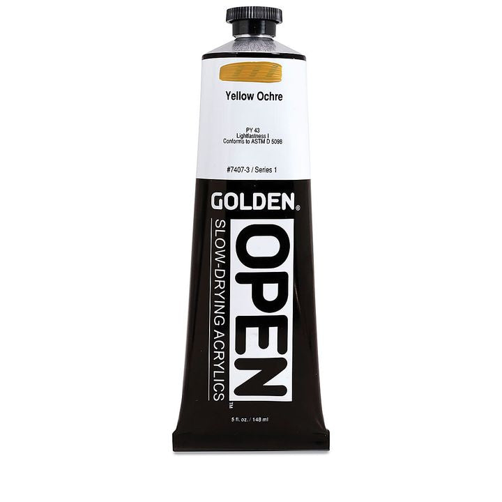 GOLDEN OPEN lassan száradó akrilfesték 148 ml – 7407 Sárga okker