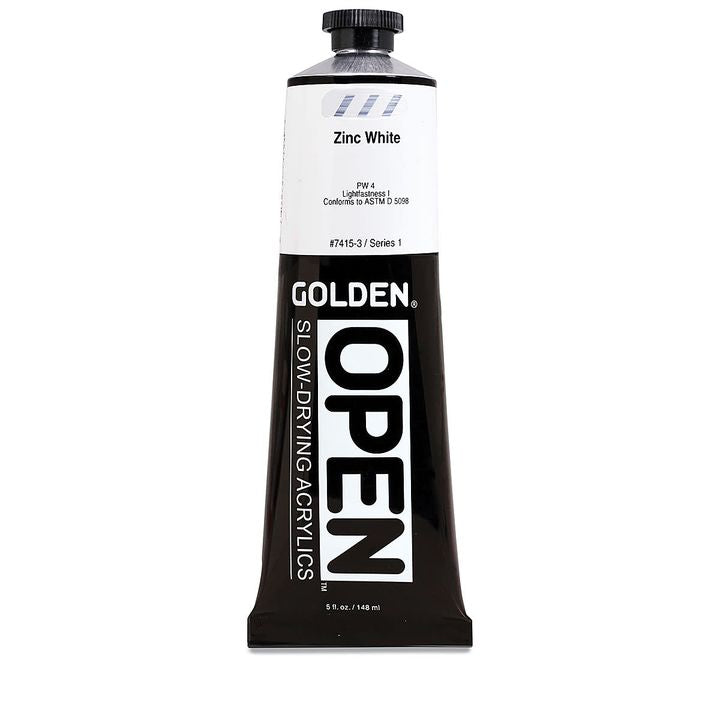 GOLDEN OPEN lassan száradó akrilfesték 148 ml – 7415 Cink fehér