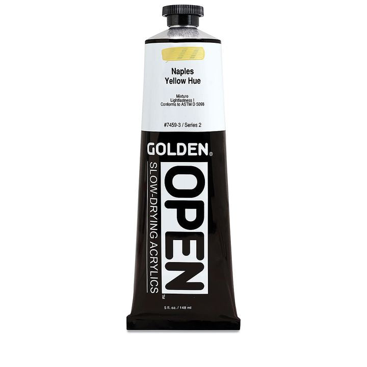 GOLDEN OPEN lassan száradó akrilfesték 148 ml – 7459 Nápolyi sárga árnyalat