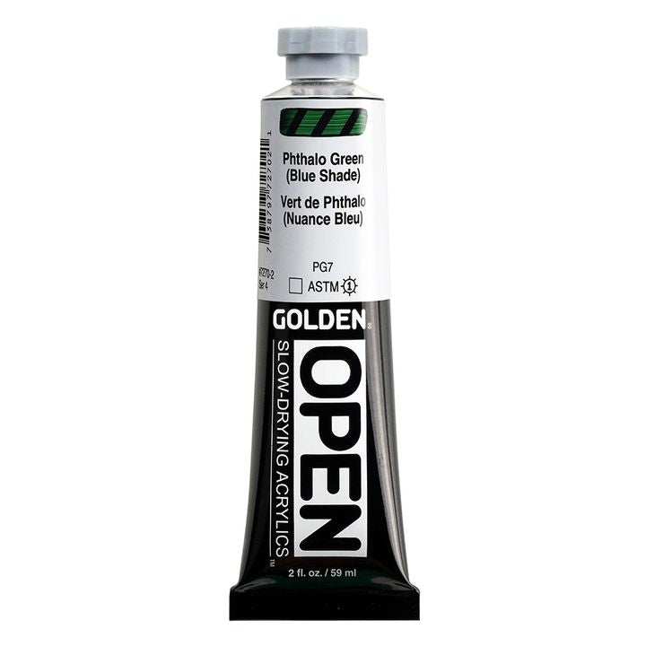 GOLDEN OPEN lassan száradó akrilfesték 59 ml – 7270 Ftalocianin zöld (kék árnyalat)