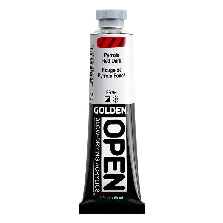 GOLDEN OPEN lassan száradó akrilfesték 59 ml – 7278 Pirrol Red Dark