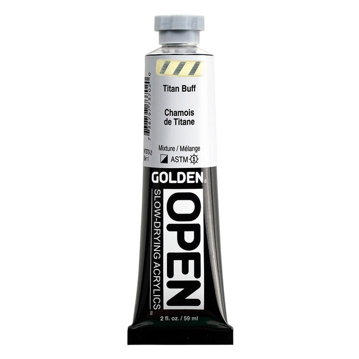 GOLDEN OPEN lassan száradó akrilfesték 59 ml – 7370 Titánium krém