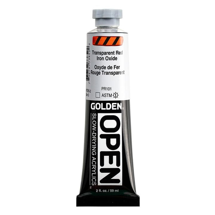 GOLDEN OPEN lassan száradó akrilfesték 59 ml – 7385 Átlátszó vörös vasoxid