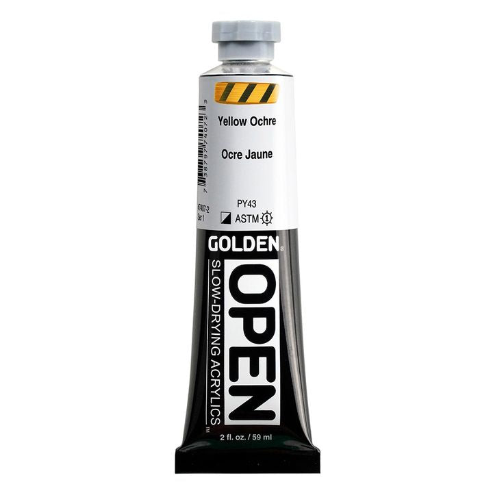 GOLDEN OPEN lassan száradó akrilfesték 59 ml – 7407 Sárga okker