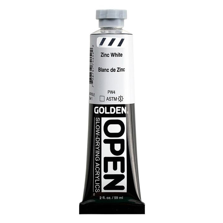 GOLDEN OPEN lassan száradó akrilfesték 59 ml – 7415 Cink fehér