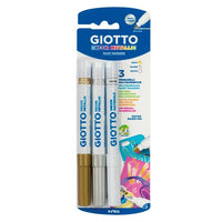 Dekoratív filctollak Giotto Decor Metallic 3 db