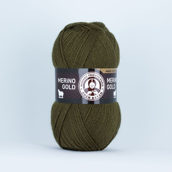 Madame Tricote Paris Merino Gold 100 g kötőfonal – tengerész zöld