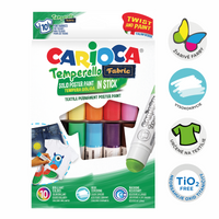 Carioca textil temperafesték stiftben – 10 db-os készlet