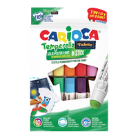 Carioca textil temperafesték stiftben – 10 db-os készlet