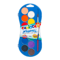 Carioca vízfesték készlet – 12 szín ecsettel