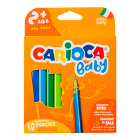 Háromszögletű színes ceruzák Carioca Baby 2+, 10 db