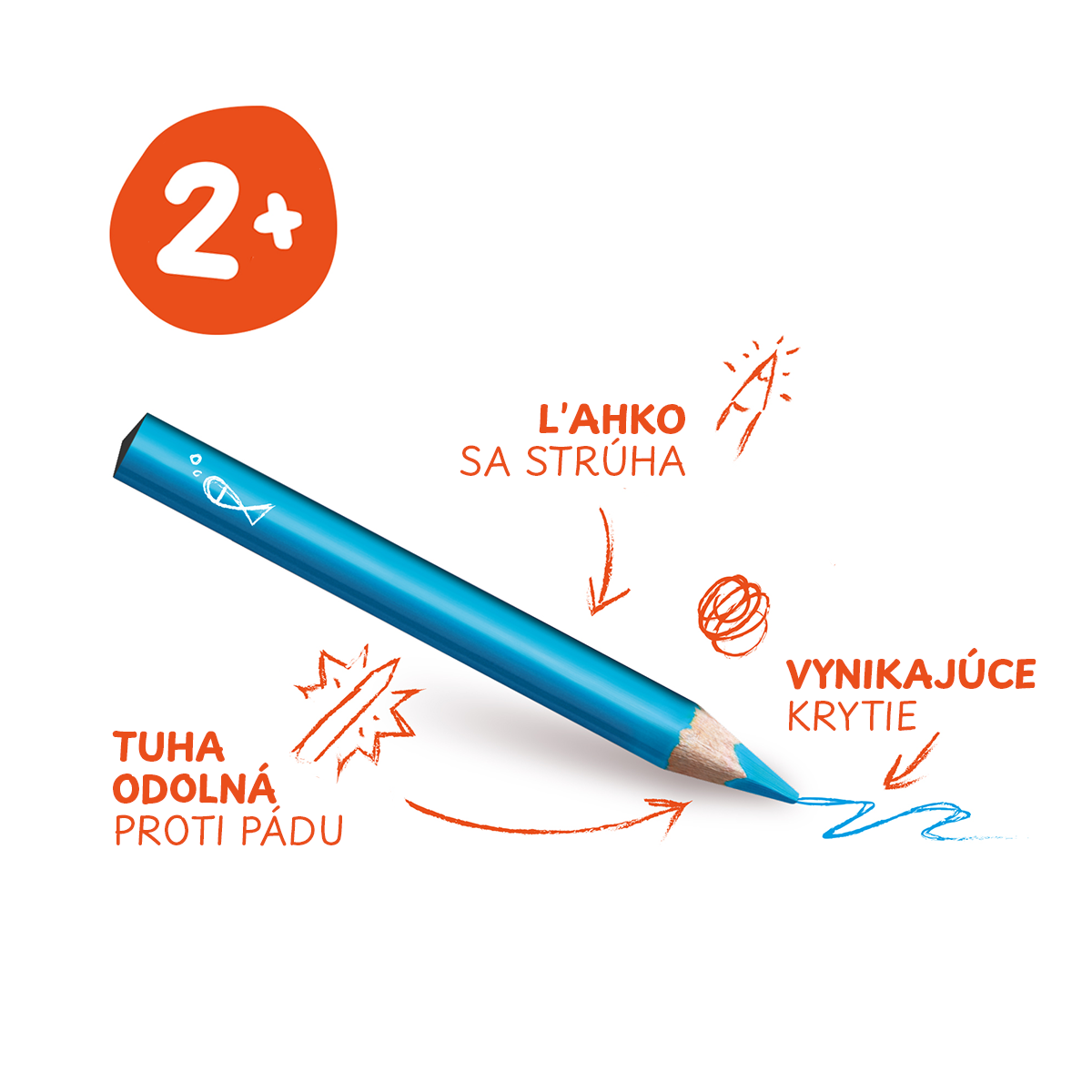 Háromszögletű színes ceruzák Carioca Baby 2+, 10 db