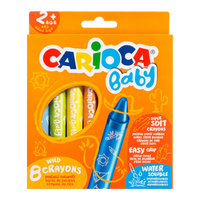 Carioca Baby Wild zsírkréta 2+, 8 db