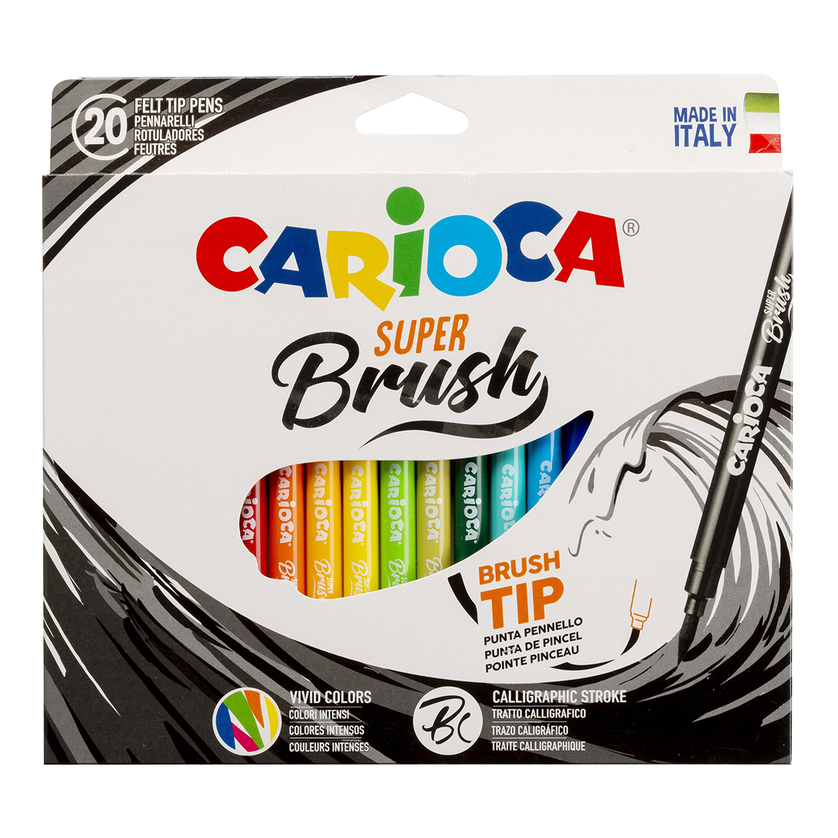 Carioca Brush ecsetfilc készlet, 20 db, vegyes színek