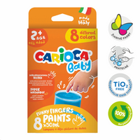 Carioca Baby 2+ ujjfesték készlet, 8 × 50 ml
