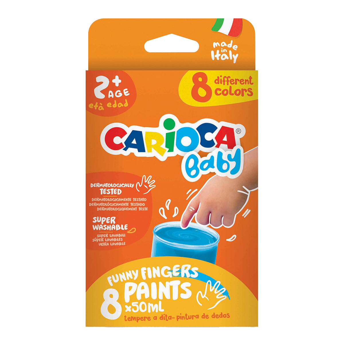 Carioca Baby 2+ ujjfesték készlet, 8 × 50 ml
