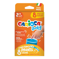 Carioca Baby 2+ ujjfesték készlet, 8 × 50 ml