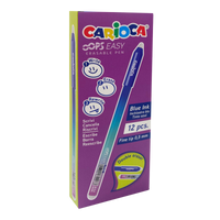 Carioca Oops Easy törölhető toll, kék tinta, 12 db-os csomag