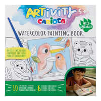 Carioca vízfestékes kifestőkönyv ARTivity – Vadon élő állatok, 5+
