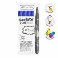 Carioca Fineliner tűfilc készlet 0,5 mm – 12 db – sötétkék