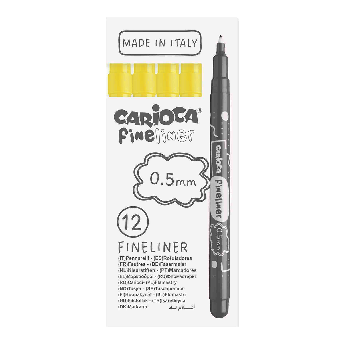 Carioca Fineliner tűfilc készlet 0,5 mm – 12 db