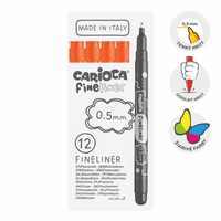 Carioca Fineliner tűfilc készlet 0,5 mm – 12 db – narancssárga