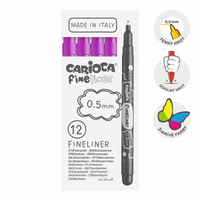 Carioca Fineliner tűfilc készlet 0,5 mm – 12 db – lila
