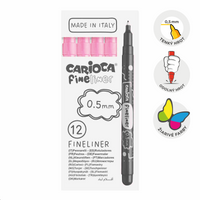 Carioca Fineliner tűfilc készlet 0,5 mm – 12 db – lazacszín