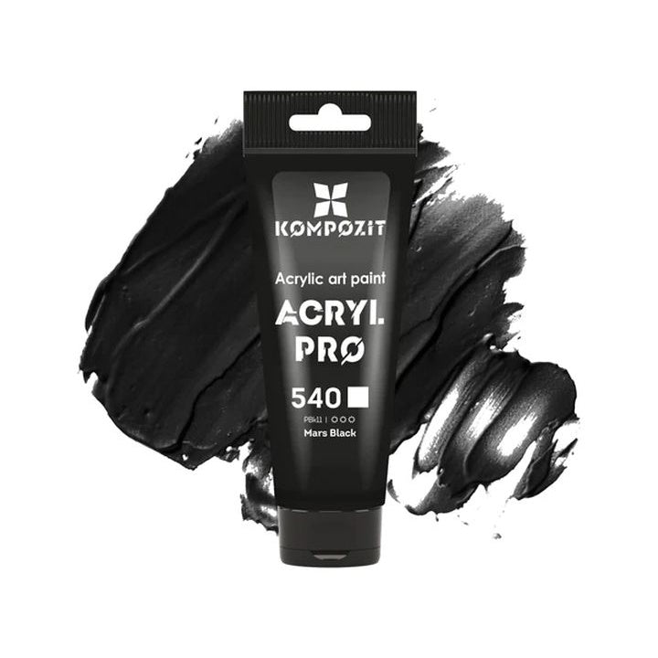 ACRYL PRO ART Composite akril festék 75 ml – 540 mars fekete